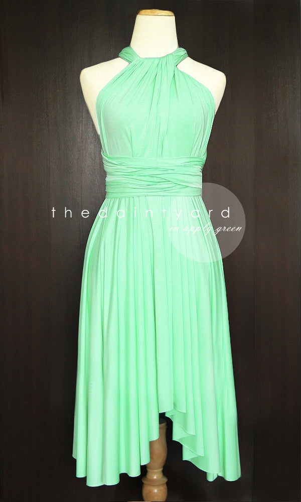 TDY Apple Green Maxi Infinity Bridesmaid Dress – Thedaintyard