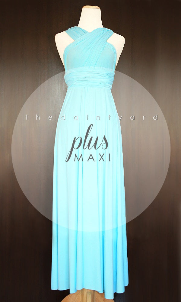 Tdy Sky Blue Maxi Infinity Bridesmaid Dress Thedaintyard 5597