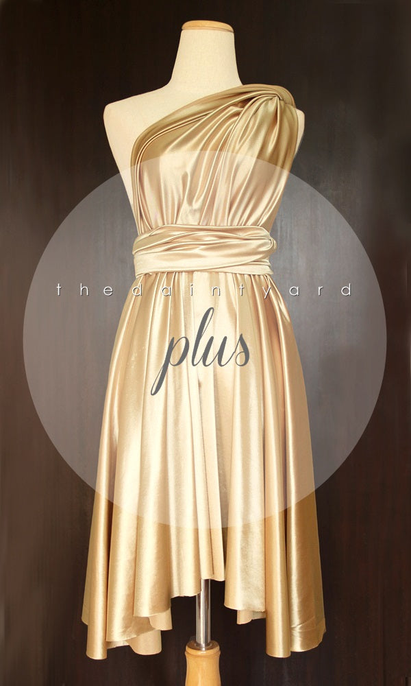 Golden yellow infinity dress best sale