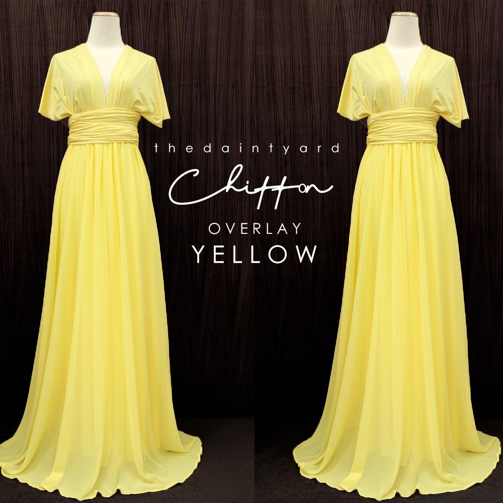 TDY Chiffon Overlay Skirt in Yellow – Thedaintyard