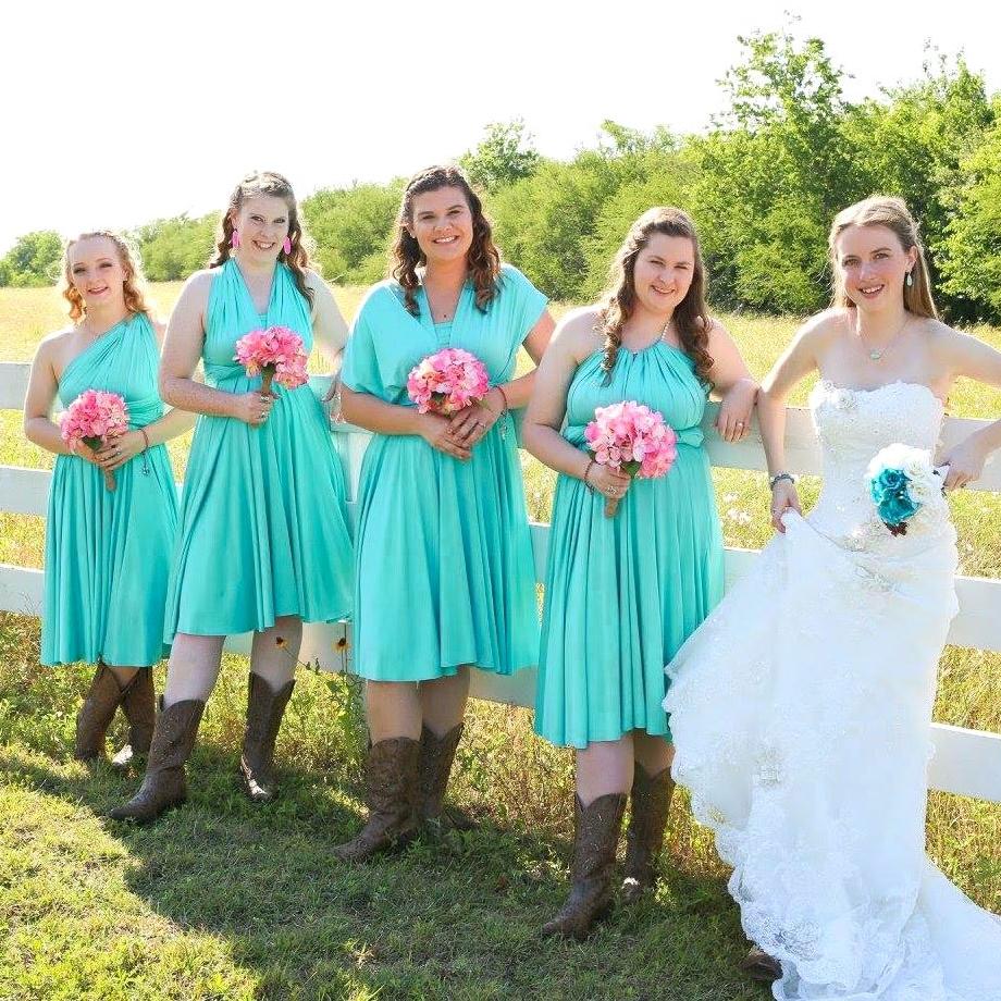 TDY Turquoise Short Infinity Bridesmaid Dress – Thedaintyard
